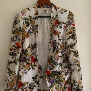 Haute Hippie Silk Floral Print Blazer